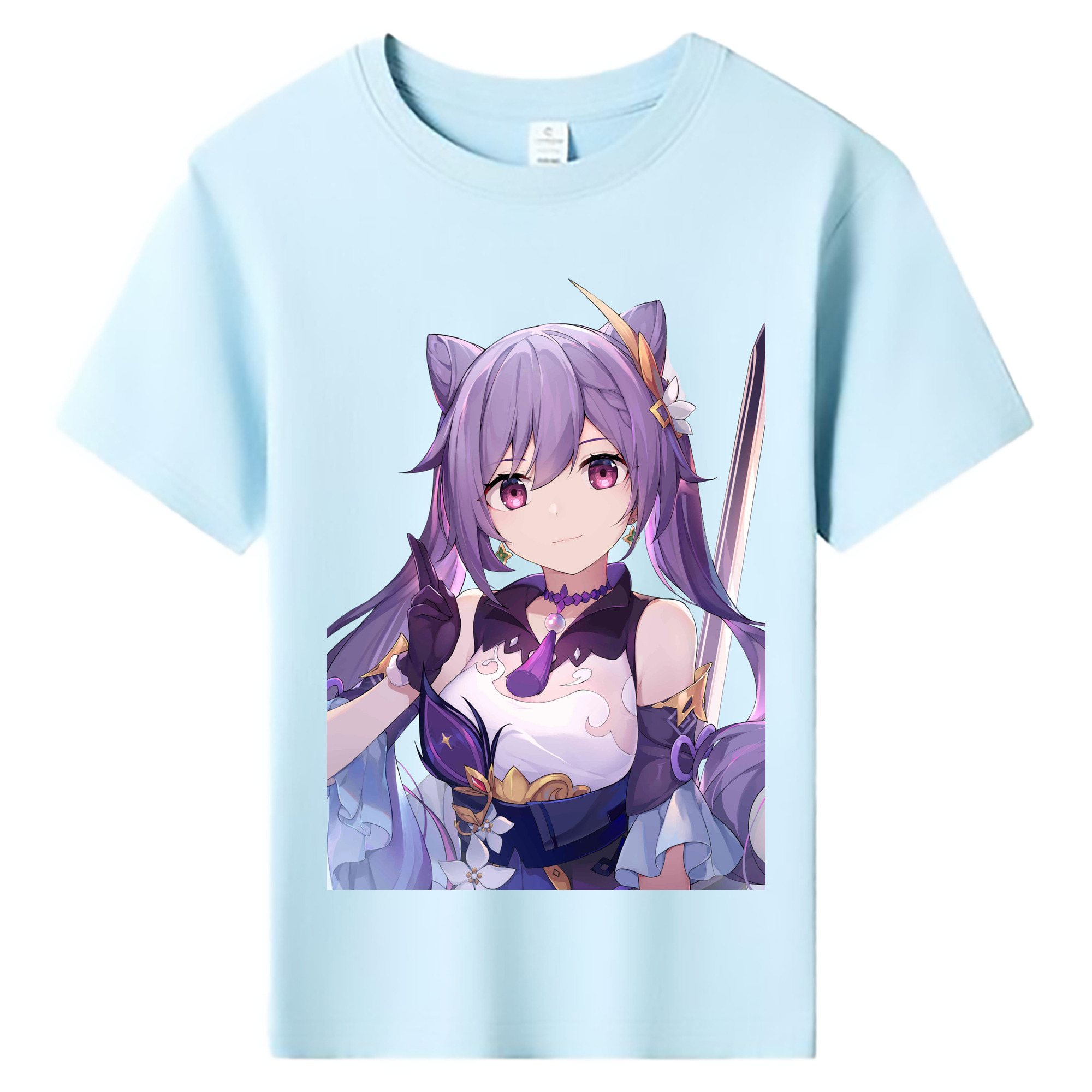 げんし神 刻晴 こくせい genshin Kokusei 綿100％キッズTシャツ（フロントプリント）